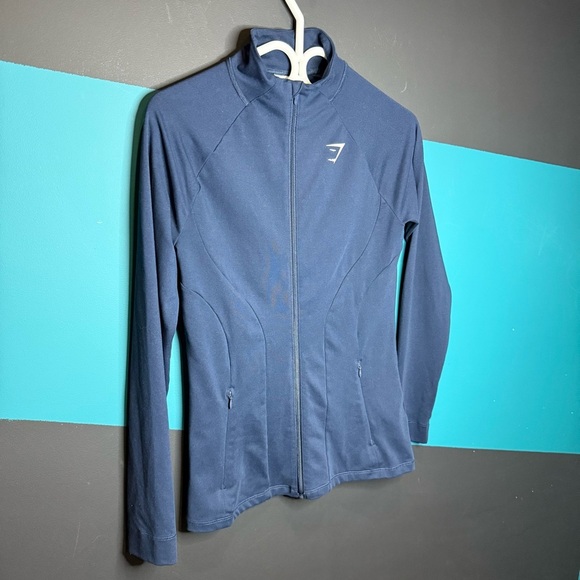 Gymshark Navy Full-Zip Jacket size Small - Picture 2 of 8